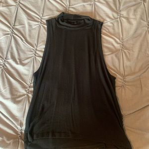 Black American Eagle Turtle Neck Tank